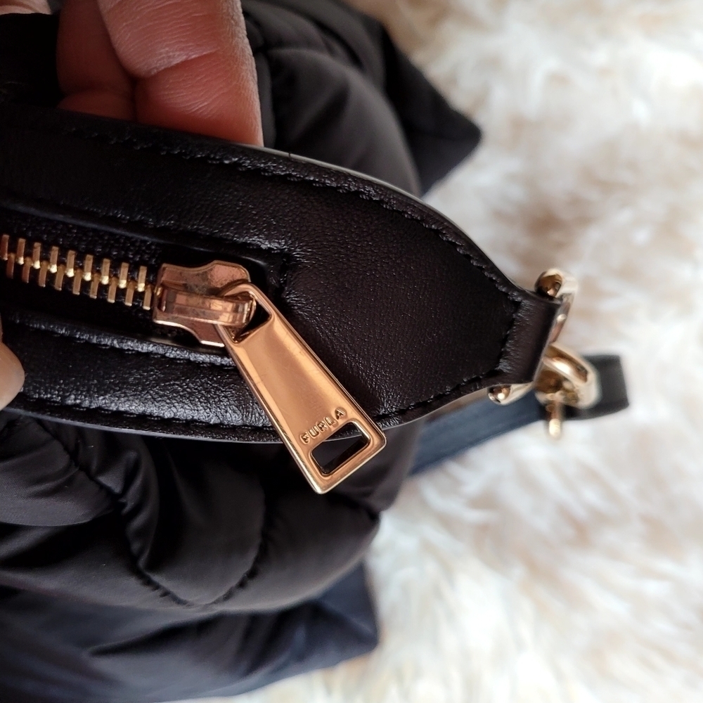 Furla Nylon Puffer Tote Black - Picture 14 of 14